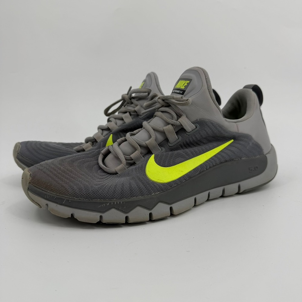 Nike Free Trainer 5.0 V6 Training Shoes 2015 Mens Size 14 Grey Volt 644671-077